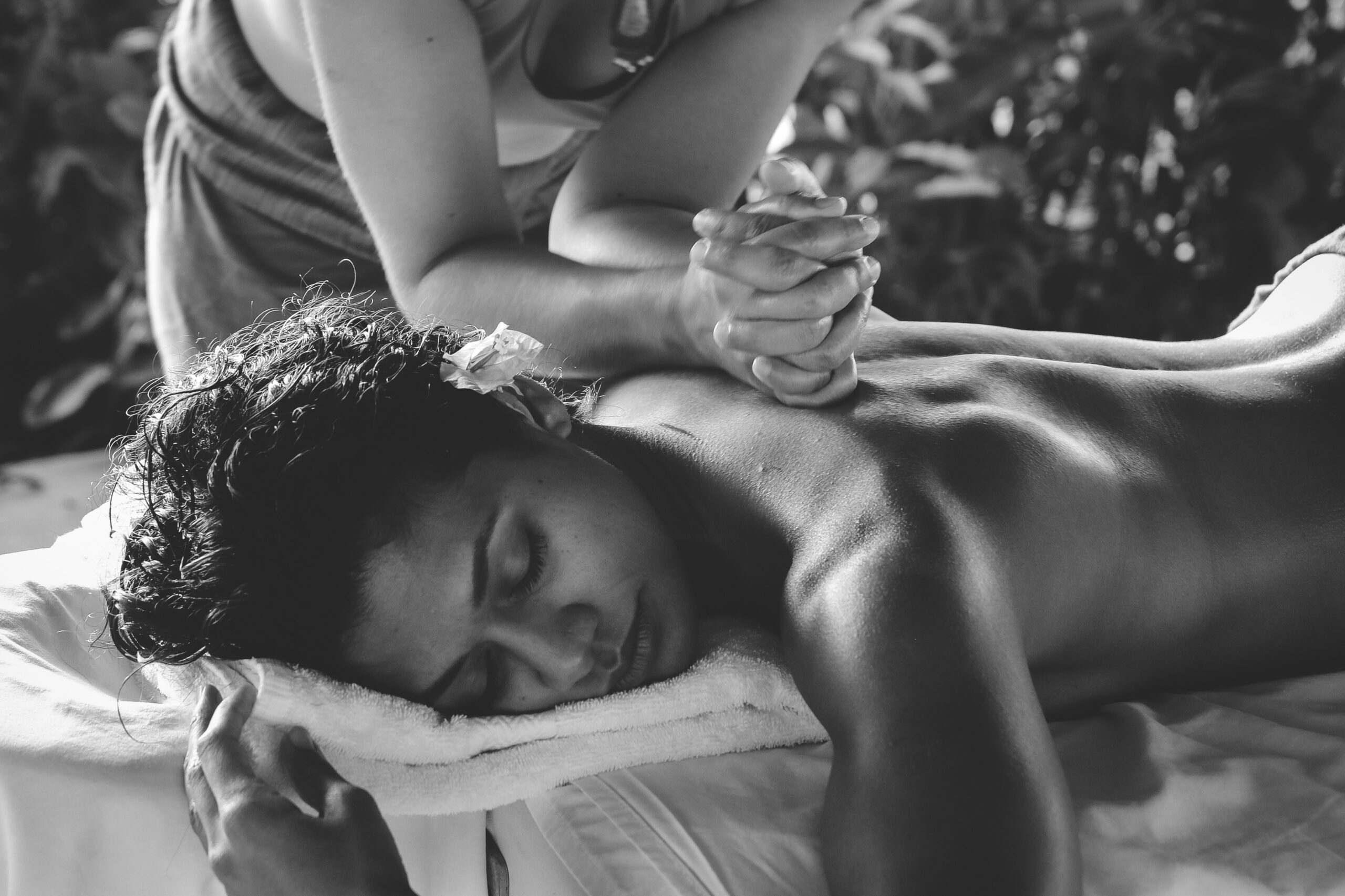 Woman receiving a massage